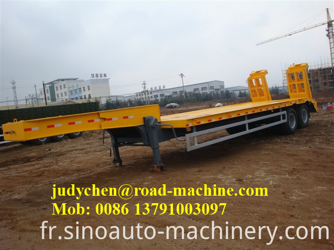 lit bas semi remorque low bed semi trailer